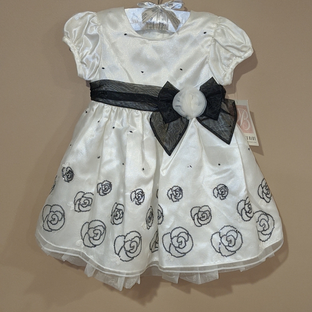 Bonnie Baby floral toddler Dress sz 18mo. NWT.